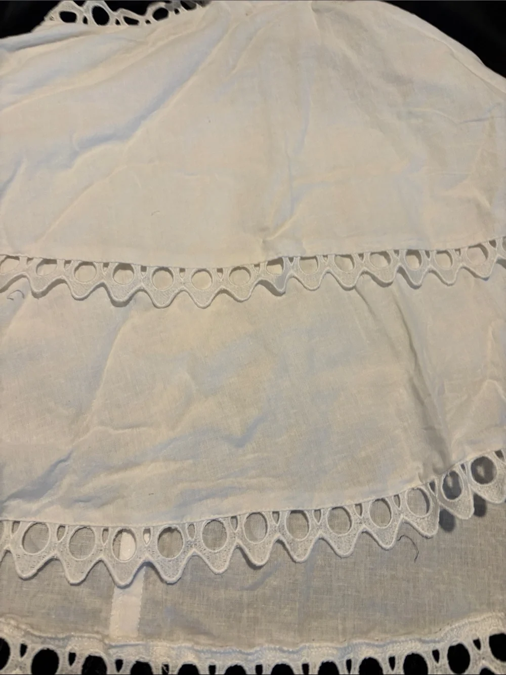 PrettyLittleThing White Broderie Trim Backless Shift Dress NWT US 8